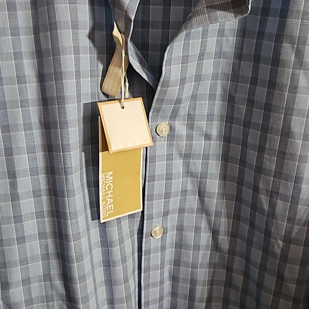 Excellent condition Michael Kors shirt blue size 17.5 - Picture 4 of 5